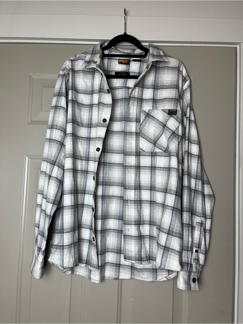 Timberland Pro Men’s Woodfort Flannel Button Up Work Shirt